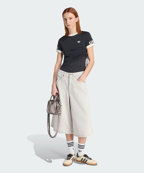 adidas(アディダス)の「ダブルレイヤー カリ Tシャツ / アディダスオリジナルス adidas Originals(Tシャツ/カットソー・レディース・ブラック・XX-LARGE/LARGE/MEDIUM/SMALL/X-LARGE)」の3枚目の写真