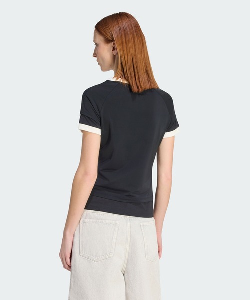 adidas(アディダス)の「ダブルレイヤー カリ Tシャツ / アディダスオリジナルス adidas Originals(Tシャツ/カットソー・レディース・ブラック・XX-LARGE/LARGE/MEDIUM/SMALL/X-LARGE)」の2枚目の写真