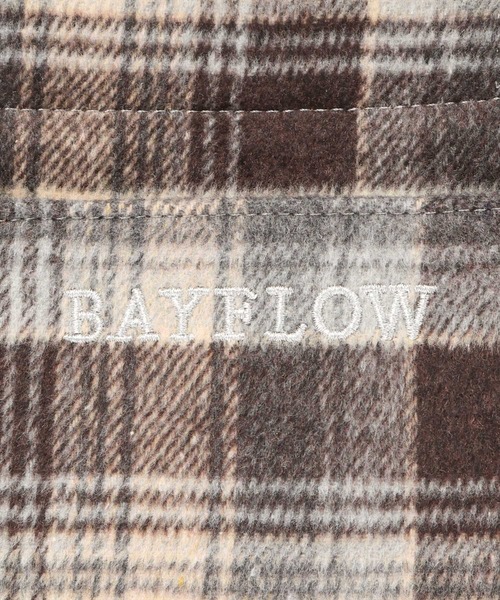 BAYFLOW（ベイフロー）の「起毛チェックロゴスクエアトートバック（トートバッグ・レディース・ライトグレー/ブラウン/オレンジ/ライトベージュ・FREE）」の20枚目の写真