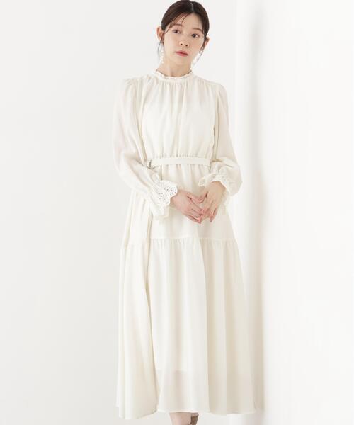 PROPORTION BODY DRESSING(プロポーションボディドレッシング)の「部分刺繍スリーブワンピース / 1216240901(ワンピース・レディース・ボルドー/ホワイト系その他/ブルー・MEDIUM/P/S)」の15枚目の写真