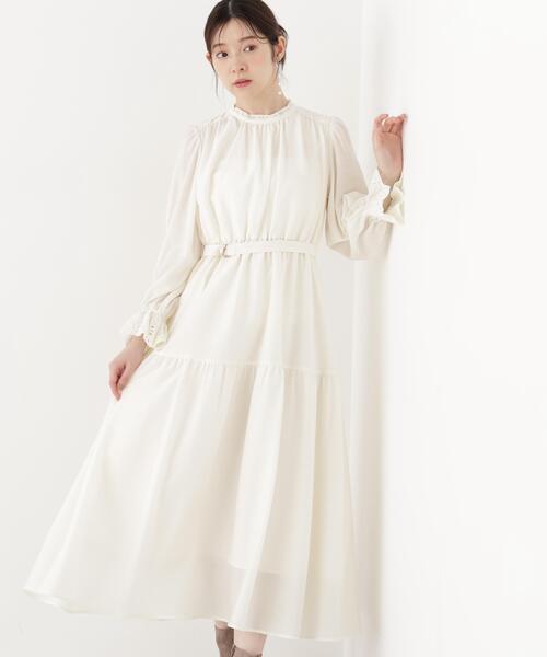PROPORTION BODY DRESSING(プロポーションボディドレッシング)の「部分刺繍スリーブワンピース / 1216240901(ワンピース・レディース・ボルドー/ホワイト系その他/ブルー・MEDIUM/P/S)」の16枚目の写真