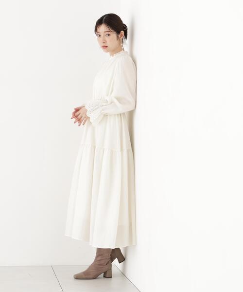PROPORTION BODY DRESSING(プロポーションボディドレッシング)の「部分刺繍スリーブワンピース / 1216240901(ワンピース・レディース・ボルドー/ホワイト系その他/ブルー・MEDIUM/P/S)」の17枚目の写真