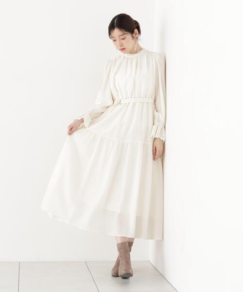 PROPORTION BODY DRESSING(プロポーションボディドレッシング)の「部分刺繍スリーブワンピース / 1216240901(ワンピース・レディース・ボルドー/ホワイト系その他/ブルー・MEDIUM/P/S)」の18枚目の写真