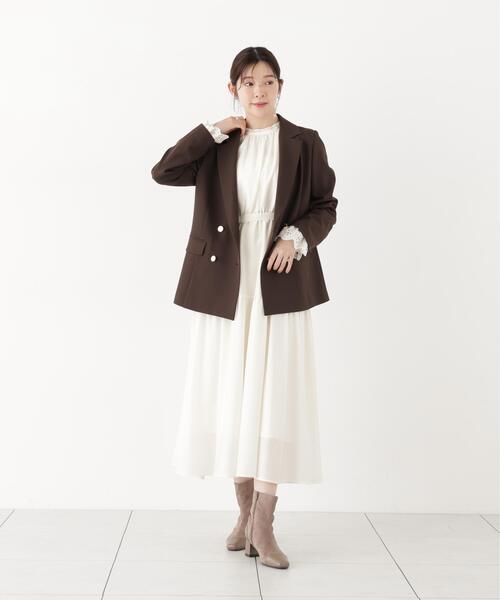 PROPORTION BODY DRESSING(プロポーションボディドレッシング)の「部分刺繍スリーブワンピース / 1216240901(ワンピース・レディース・ボルドー/ホワイト系その他/ブルー・MEDIUM/P/S)」の19枚目の写真