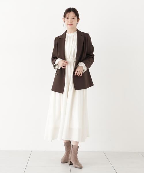 PROPORTION BODY DRESSING(プロポーションボディドレッシング)の「部分刺繍スリーブワンピース / 1216240901(ワンピース・レディース・ボルドー/ホワイト系その他/ブルー・MEDIUM/P/S)」の20枚目の写真