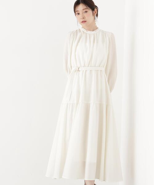 PROPORTION BODY DRESSING(プロポーションボディドレッシング)の「部分刺繍スリーブワンピース / 1216240901(ワンピース・レディース・ボルドー/ホワイト系その他/ブルー・MEDIUM/P/S)」の21枚目の写真