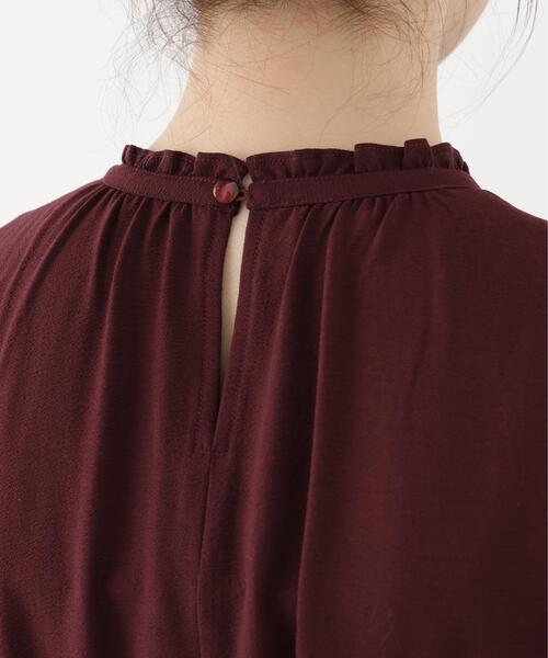 PROPORTION BODY DRESSING(プロポーションボディドレッシング)の「部分刺繍スリーブワンピース / 1216240901(ワンピース・レディース・ボルドー/ホワイト系その他/ブルー・MEDIUM/P/S)」の9枚目の写真