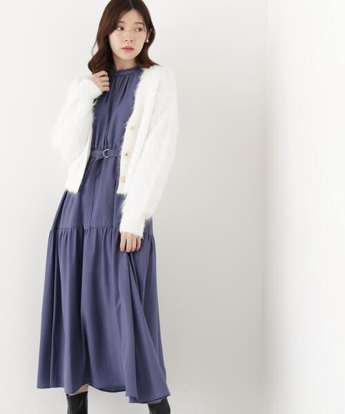 PROPORTION BODY DRESSING(プロポーションボディドレッシング)の「部分刺繍スリーブワンピース / 1216240901(ワンピース・レディース・ボルドー/ホワイト系その他/ブルー・MEDIUM/P/S)」の14枚目の写真