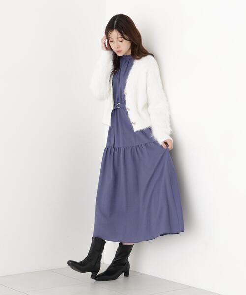 PROPORTION BODY DRESSING(プロポーションボディドレッシング)の「部分刺繍スリーブワンピース / 1216240901(ワンピース・レディース・ボルドー/ホワイト系その他/ブルー・MEDIUM/P/S)」の5枚目の写真