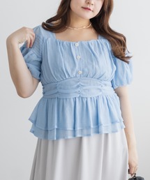 CLETTE（クレット）の「シャーリングペプラムブラウス（シャツ/ブラウス）」