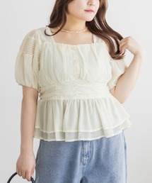 CLETTE（クレット）の「シャーリングペプラムブラウス（シャツ/ブラウス）」