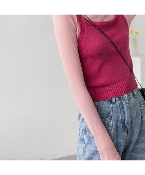 Carpe Diem(カルペディエム)の「クルーネック シアートップス(Tシャツ/カットソー・レディース・パープル/ピンク/グリーン/ミント/ホワイト/ブラック・FREE)」の10枚目の写真