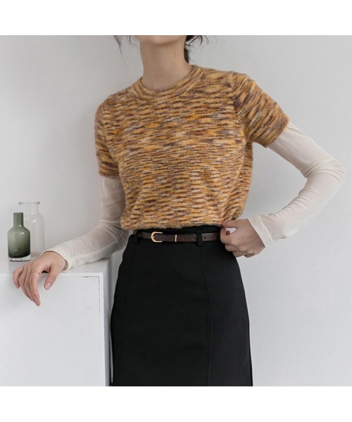 Carpe Diem(カルペディエム)の「クルーネック シアートップス(Tシャツ/カットソー・レディース・パープル/ピンク/グリーン/ミント/ホワイト/ブラック・FREE)」の14枚目の写真