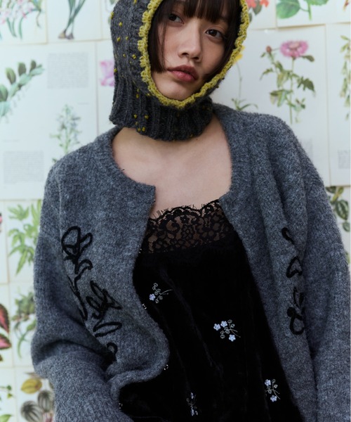 flaeu(フラユ)の「Cord Embroidery Cardigan(カーディガン/ボレロ・レディース・グレー/ブラウン/ブラック・FREE)」の10枚目の写真