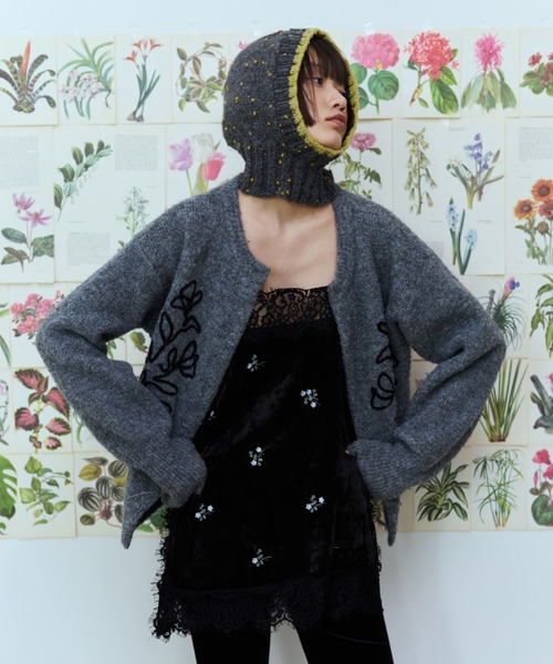 flaeu(フラユ)の「Cord Embroidery Cardigan(カーディガン/ボレロ・レディース・グレー/ブラウン/ブラック・FREE)」の9枚目の写真