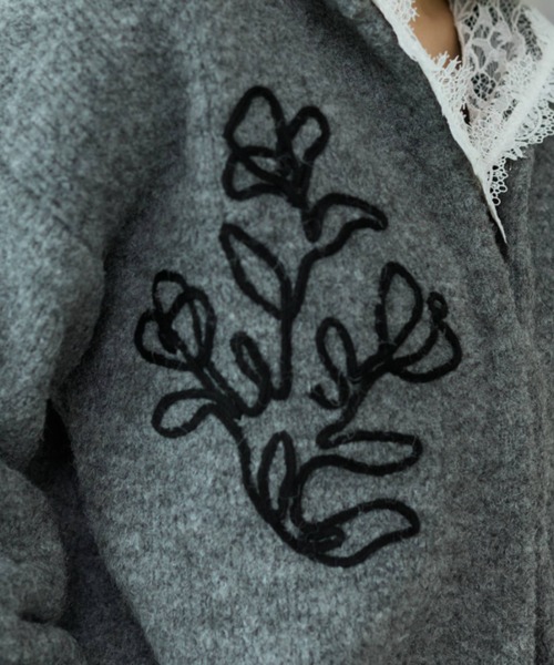 flaeu(フラユ)の「Cord Embroidery Cardigan(カーディガン/ボレロ・レディース・グレー/ブラウン/ブラック・FREE)」の17枚目の写真