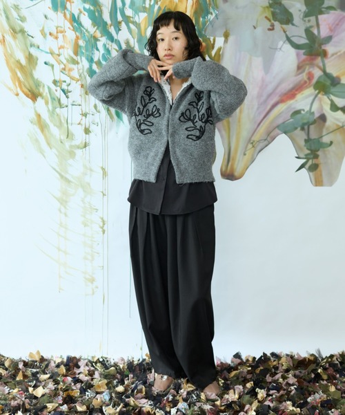 flaeu(フラユ)の「Cord Embroidery Cardigan(カーディガン/ボレロ・レディース・グレー/ブラウン/ブラック・FREE)」の15枚目の写真