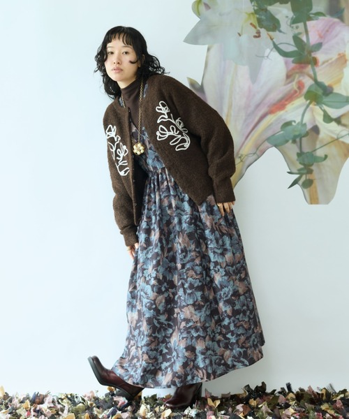 flaeu(フラユ)の「Cord Embroidery Cardigan(カーディガン/ボレロ・レディース・グレー/ブラウン/ブラック・FREE)」の22枚目の写真