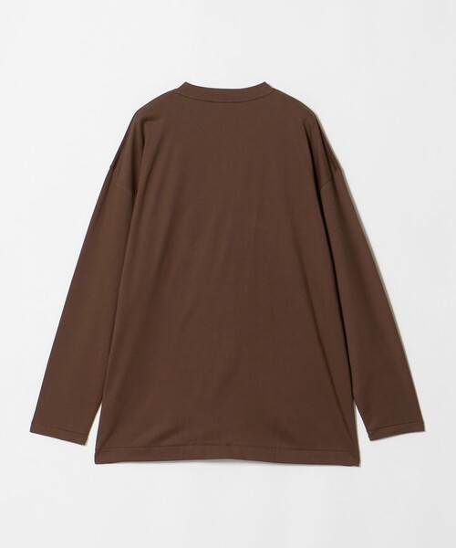 ATON(エイトン)の「<ATON>OVERSIZED LONG SLEEVE T-SHIRT/オーバーサイズ ロングスリーブ Tシャツ(Tシャツ/カットソー・メンズ・コバルトブルー/ブラック/ブラウン系・4)」の4枚目の写真