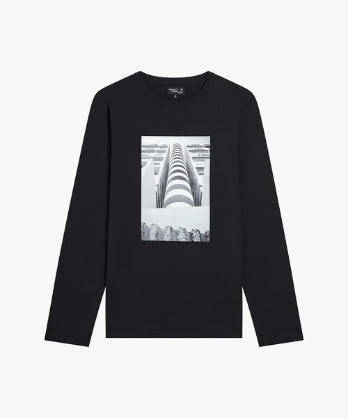 agnes b.(アニエスベー)の「メンズ プリント オーガニックコットン 半袖 アーティストTシャツ "GOUH"(Tシャツ/カットソー・メンズ・ブラック・1/2)」の1枚目の写真