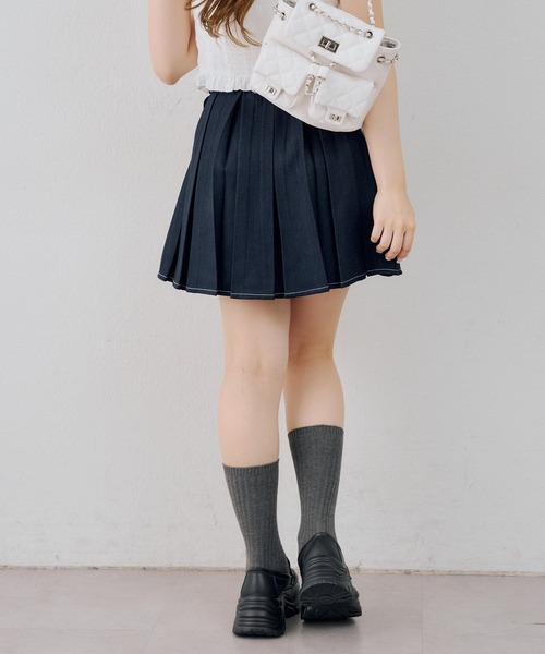 continuer de NICE CLAUP（コンティニューデナイスクラップ）の「［ｓｅｔ］ミニプリーツスカート（スカート・レディース・ネイビー/ブラウン/ベージュ系その他・FREE）」の7枚目の写真