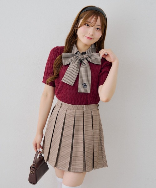continuer de NICE CLAUP（コンティニューデナイスクラップ）の「［ｓｅｔ］ミニプリーツスカート（スカート・レディース・ネイビー/ブラウン/ベージュ系その他・FREE）」の14枚目の写真