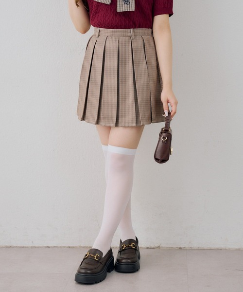 continuer de NICE CLAUP（コンティニューデナイスクラップ）の「［ｓｅｔ］ミニプリーツスカート（スカート・レディース・ネイビー/ブラウン/ベージュ系その他・FREE）」の12枚目の写真