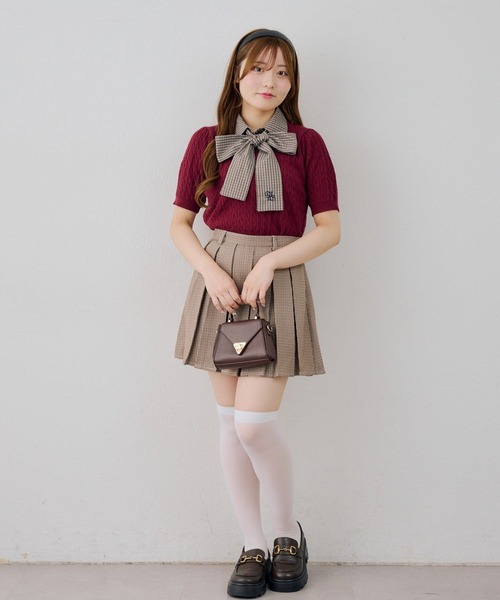 continuer de NICE CLAUP（コンティニューデナイスクラップ）の「［ｓｅｔ］ミニプリーツスカート（スカート・レディース・ネイビー/ブラウン/ベージュ系その他・FREE）」の16枚目の写真