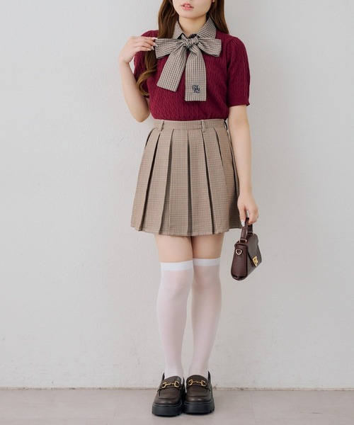continuer de NICE CLAUP（コンティニューデナイスクラップ）の「［ｓｅｔ］ミニプリーツスカート（スカート・レディース・ネイビー/ブラウン/ベージュ系その他・FREE）」の17枚目の写真