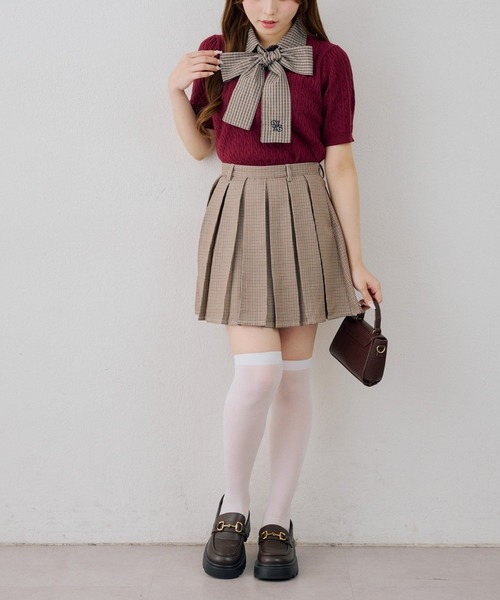 continuer de NICE CLAUP（コンティニューデナイスクラップ）の「［ｓｅｔ］ミニプリーツスカート（スカート・レディース・ネイビー/ブラウン/ベージュ系その他・FREE）」の18枚目の写真