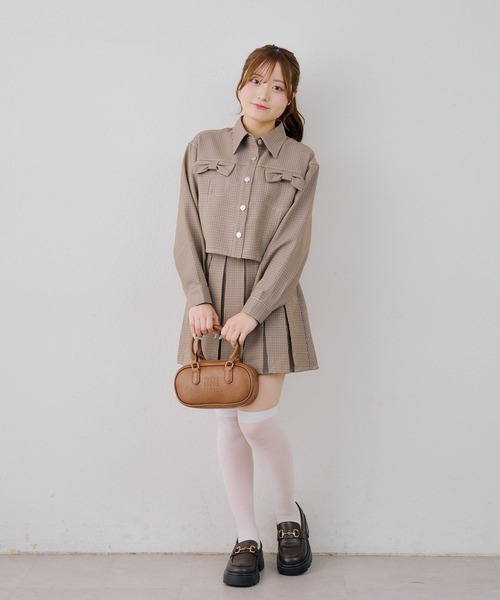continuer de NICE CLAUP（コンティニューデナイスクラップ）の「［ｓｅｔ］ミニプリーツスカート（スカート・レディース・ネイビー/ブラウン/ベージュ系その他・FREE）」の20枚目の写真