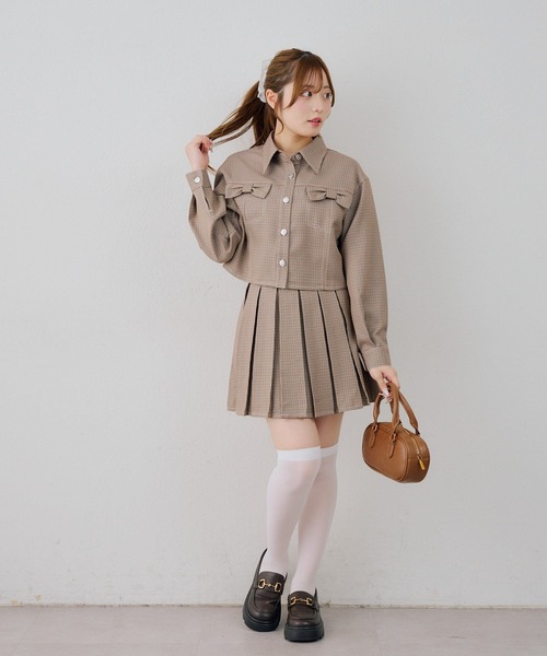 continuer de NICE CLAUP（コンティニューデナイスクラップ）の「［ｓｅｔ］ミニプリーツスカート（スカート・レディース・ネイビー/ブラウン/ベージュ系その他・FREE）」の21枚目の写真