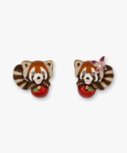 ANNA SUI(アナスイ)の「レッサーパンダモチーフ イヤリング(イヤリング・レディース・ブラウン・FREE)」の1枚目の写真