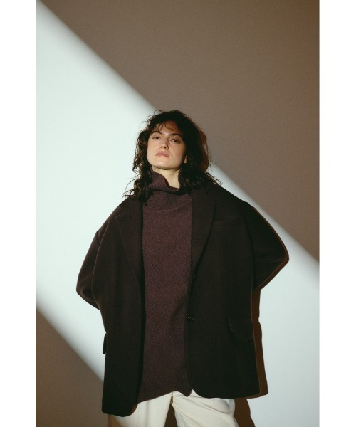 RIM.ARK(リムアーク)の「【26FW OUTER PRE ORDER】Oversized wool tailored CT(オーバーサイズド ウール テーラード コート)(テーラードジャケット・レディース・ブラウン/ブラック/トップグレー・36/38)」の12枚目の写真