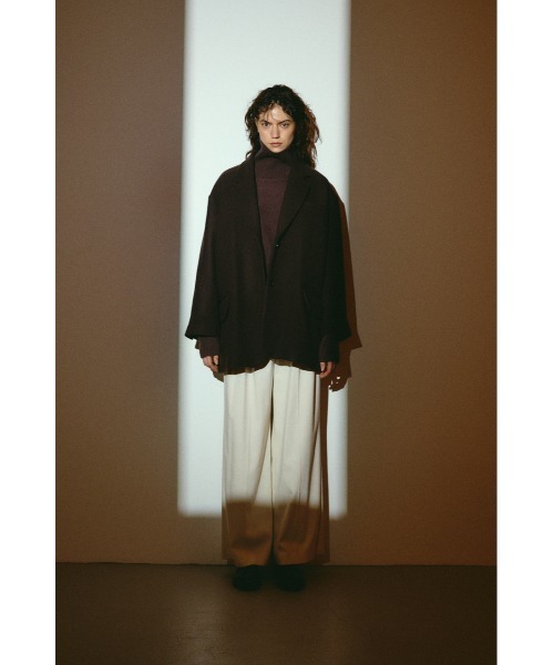 RIM.ARK(リムアーク)の「【26FW OUTER PRE ORDER】Oversized wool tailored CT(オーバーサイズド ウール テーラード コート)(テーラードジャケット・レディース・ブラウン/ブラック/トップグレー・36/38)」の13枚目の写真