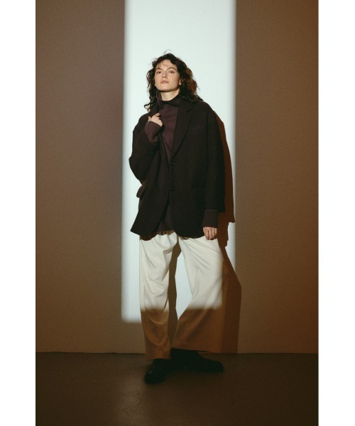 RIM.ARK(リムアーク)の「【26FW OUTER PRE ORDER】Oversized wool tailored CT(オーバーサイズド ウール テーラード コート)(テーラードジャケット・レディース・ブラウン/ブラック/トップグレー・36/38)」の14枚目の写真
