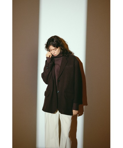 RIM.ARK(リムアーク)の「【26FW OUTER PRE ORDER】Oversized wool tailored CT(オーバーサイズド ウール テーラード コート)(テーラードジャケット・レディース・ブラウン/ブラック/トップグレー・36/38)」の15枚目の写真
