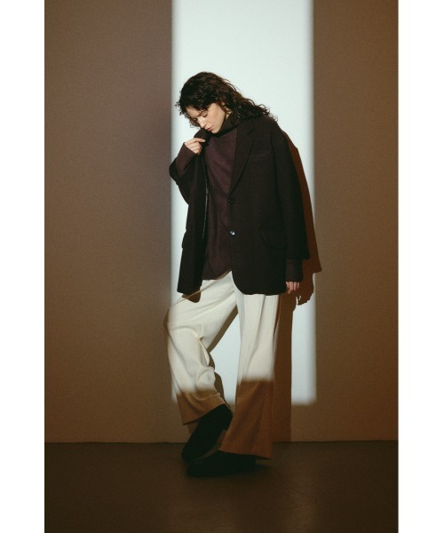 RIM.ARK(リムアーク)の「【26FW OUTER PRE ORDER】Oversized wool tailored CT(オーバーサイズド ウール テーラード コート)(テーラードジャケット・レディース・ブラウン/ブラック/トップグレー・36/38)」の16枚目の写真
