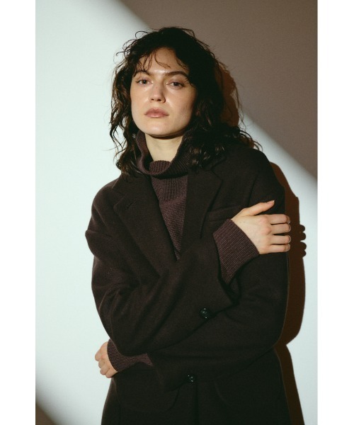 RIM.ARK(リムアーク)の「【26FW OUTER PRE ORDER】Oversized wool tailored CT(オーバーサイズド ウール テーラード コート)(テーラードジャケット・レディース・ブラウン/ブラック/トップグレー・36/38)」の19枚目の写真