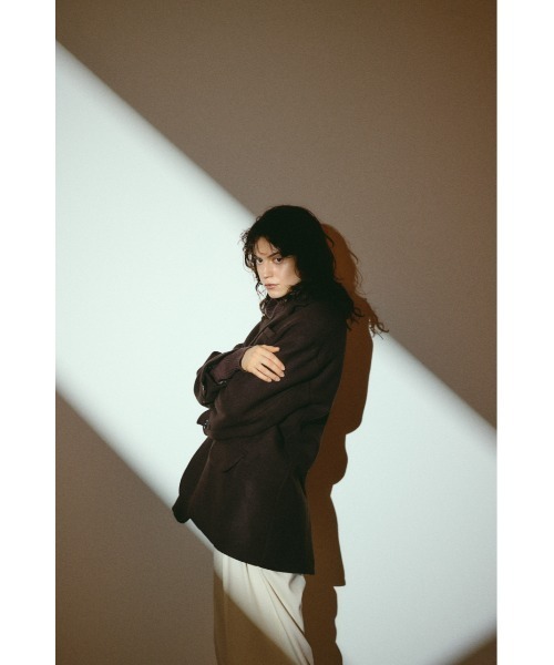 RIM.ARK(リムアーク)の「【26FW OUTER PRE ORDER】Oversized wool tailored CT(オーバーサイズド ウール テーラード コート)(テーラードジャケット・レディース・ブラウン/ブラック/トップグレー・36/38)」の21枚目の写真
