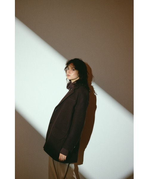 RIM.ARK(リムアーク)の「【26FW OUTER PRE ORDER】Oversized wool tailored CT(オーバーサイズド ウール テーラード コート)(テーラードジャケット・レディース・ブラウン/ブラック/トップグレー・36/38)」の22枚目の写真