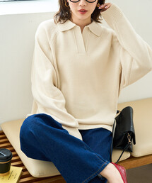 FREAK'S STORE（フリークスストア）の「限定展開 ポロ襟 スキッパー ニット プルオーバー（ニット/セーター）」