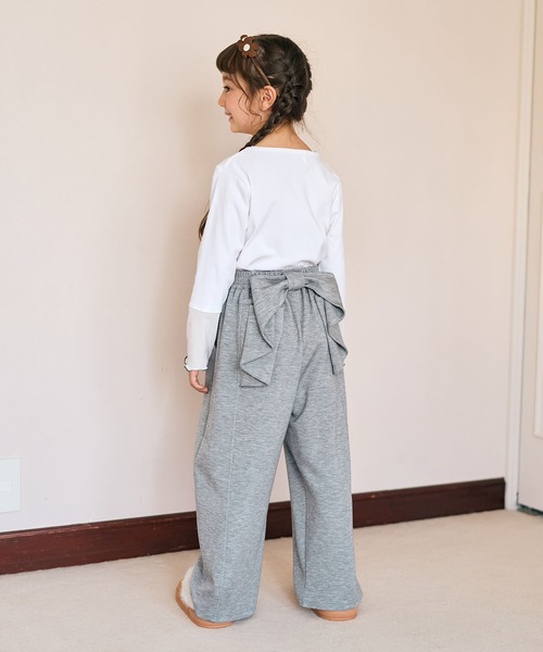 Piet（ピエット）の「バックリボンスウェットパンツ（スウェットパンツ・キッズ・グレー/ブラック・100/130/120/110）」の4枚目の写真