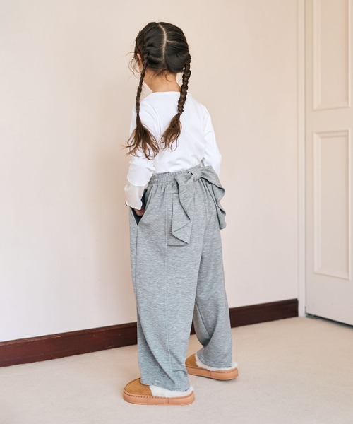 Piet（ピエット）の「バックリボンスウェットパンツ（スウェットパンツ・キッズ・グレー/ブラック・100/130/120/110）」の6枚目の写真