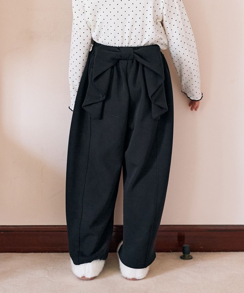 Piet（ピエット）の「バックリボンスウェットパンツ（スウェットパンツ・キッズ・グレー/ブラック・100/130/120/110）」の9枚目の写真