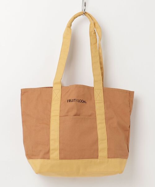 FRUIT OF THE LOOM(フルーツオブザルーム)の「【FRUIT OF THE LOOM/フルーツオブザルーム】CANVAS TOTE BAG M キャンバストート(トートバッグ・レディース・ライトブラウン/ネイビー/オフホワイト/ベージュ/ブルー/グリーン/レッド系その他・FREE)」の3枚目の写真