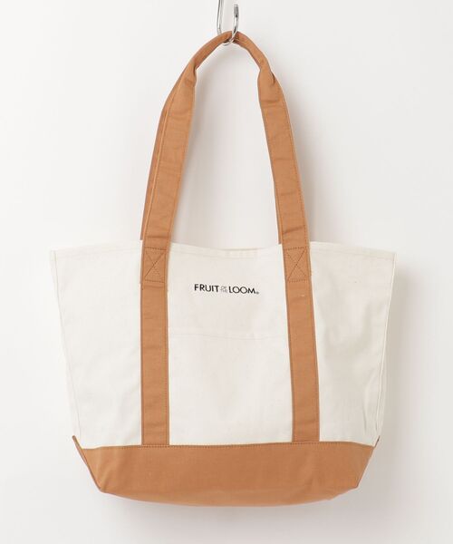 FRUIT OF THE LOOM(フルーツオブザルーム)の「【FRUIT OF THE LOOM/フルーツオブザルーム】CANVAS TOTE BAG M キャンバストート(トートバッグ・レディース・ライトブラウン/ネイビー/オフホワイト/ベージュ/ブルー/グリーン/レッド系その他・FREE)」の2枚目の写真