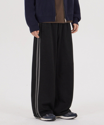 GLW（ジーエルダブリュ）の「[unisex] サイドライン トラックパンツ ブラック（スウェットパンツ）」