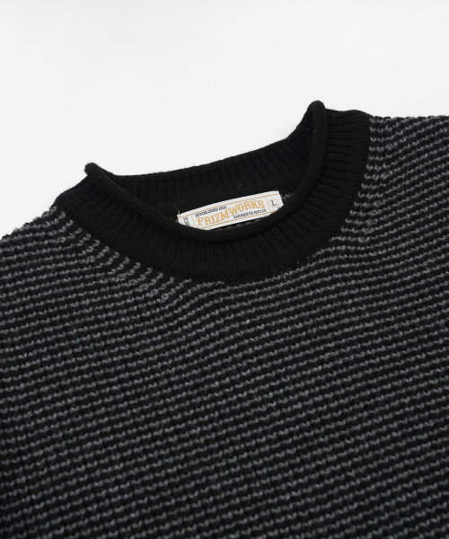 FRIZMWORKS(フリズムワークス)の「ROLLNECK RINGER KNIT _ BLACK(ニット/セーター・メンズ・その他・SMALL/MEDIUM/LARGE/X-LARGE)」の3枚目の写真