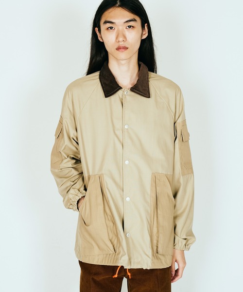 THRIFTY LOOK(スリフティールック)の「US MADE UPCYCLE COACH JACKET(ミリタリージャケット・メンズ・カーキ/オリーブ・LARGE/MEDIUM)」の2枚目の写真